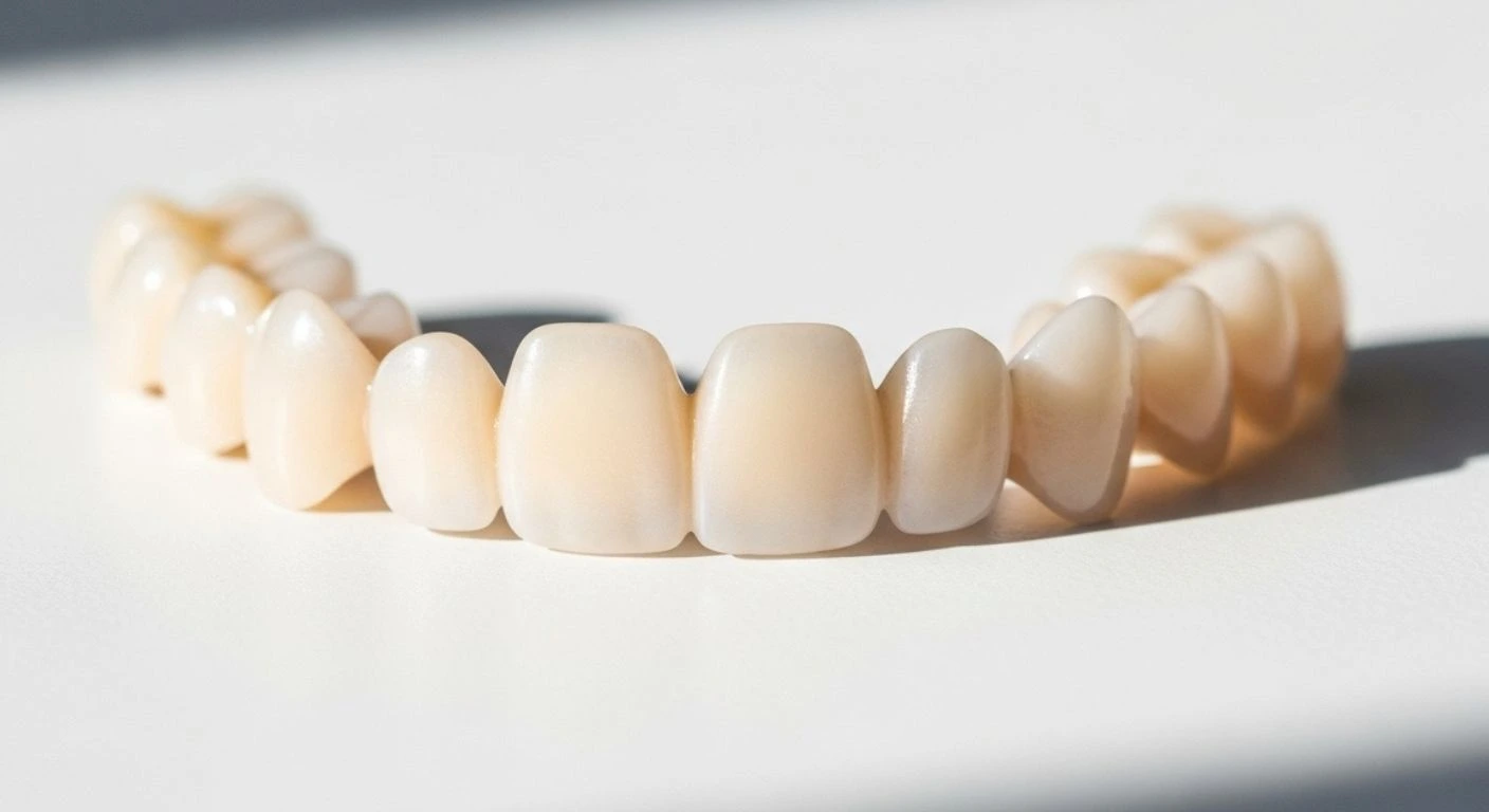 Visualización de un diseño de sonrisa digital en una pantalla, mostrando el resultado de un tratamiento de estética dental.