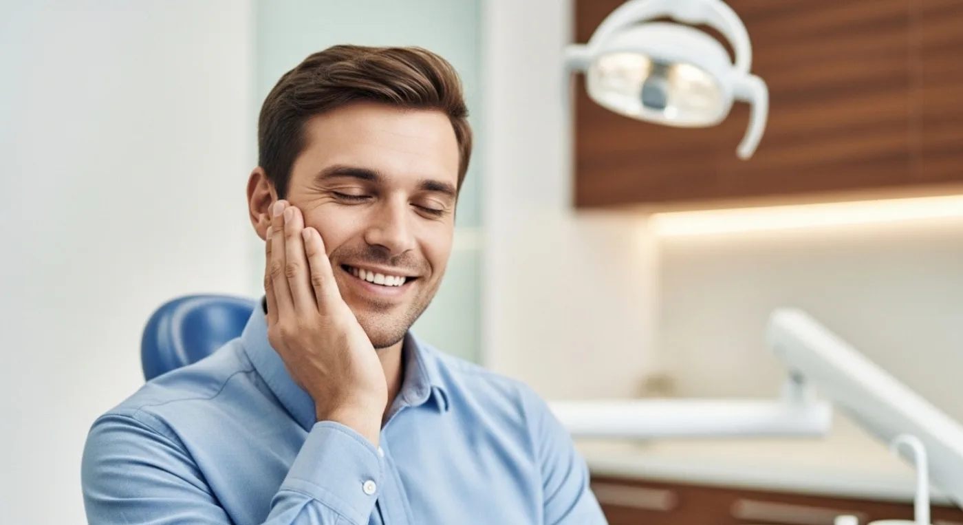 Visualización de un diseño de sonrisa digital en una pantalla, mostrando el resultado de un tratamiento de estética dental.