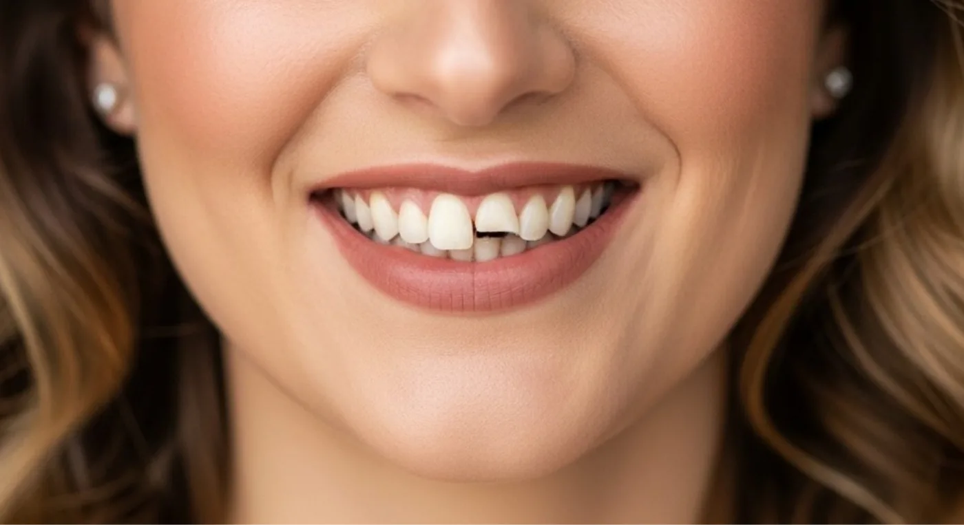 sonrisa diente roto - Resinas Dentales - Clinica Dental Jardines